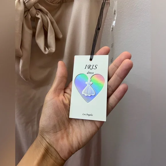 NWT IRIS Nude Pink Bodycon Dress Boutique Cocktail Mini Summer - Picture 12 of 15